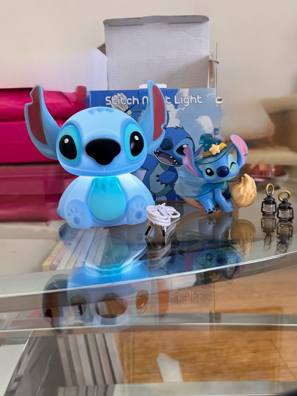 Disney Stitch Blue Night Light Toy for Kids
Plus figurine